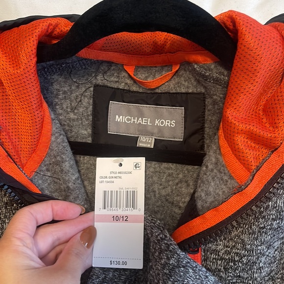 NWT Michael Kors Boys Zip Hoodie Size 10/12 - Picture 3 of 7
